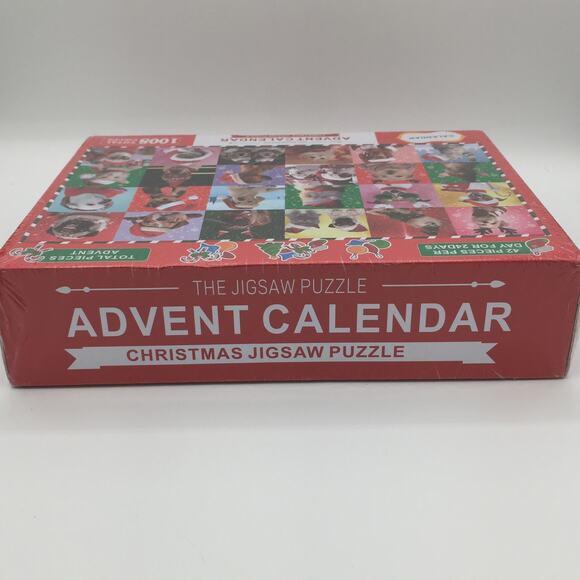 Christmas Countdown Puzzle Advent Calendar Dog Cat 1008 Pieces Sealed NEW - Picture 4 of 4